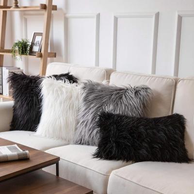 China Anti-Snore Ins Style Imitation Woolen Tile Nordic Faux Sheep Fur Bolster for sale