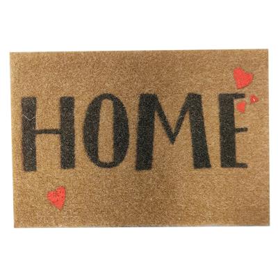 China Wholesale Non-Slip Coir Mat Faux Coir Polyester Coir Polyester Coir Door Mats for sale