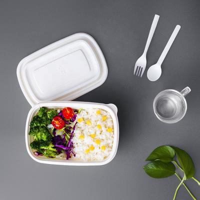 China Compostable Biodegradable To Go Biodegradable Disposable Plastic Food Container Meal Prep Pla Food Microwave Eco Friendly Takeout Container for sale