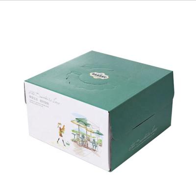 China Recyclable custom printed cheesecake box, cake carrier box, birthday cake packaging box for sale