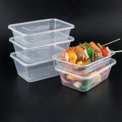 China 500ml Microwavable Plastic Food Containers With Lids For Microwave And Freezer for sale