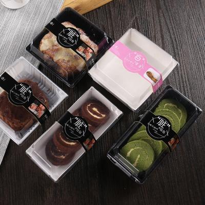 China Disposable printed paper sushi tray for sushi container and bread container for sale