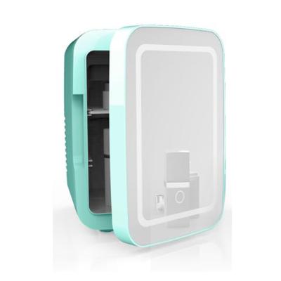 China Wholesale Car Mini Portable Cosmetic Fridge Car Vehicle Refrigerator With Glass Door for sale