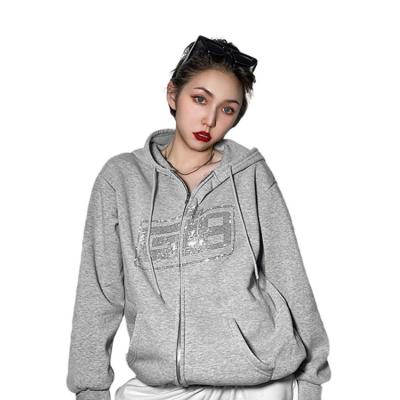 China Good Quality Hoodies Color Pure Cotton Viable Price With Zipper Drawstring Hoody Jacket For Women for sale