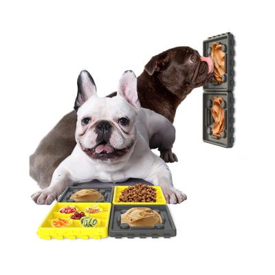 China Sustainable Wholesale Pet Supplies Folding Slow Folding Food Tray Dog Feeder Bowl for sale