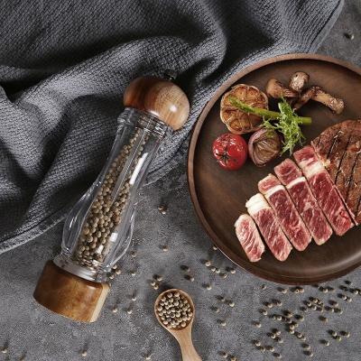 China Sustainable Manual Salt Pepper Grinder and Wooden Pepper Mills Shakers with Adjustable Core-Salt Grinder and Ceramic Pepper Mill for sale