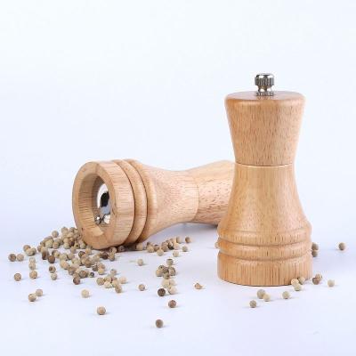 China New Style Bamboo Pepper Grinder Mill Manual Grinder Viable Pepper With Inner Box Packing In Stock for sale