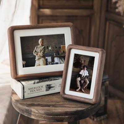 China Solid Wood Black Walnut Photo Viable Mortise and Tenon Board 6/7/10 Inch Picture Frame Made in Picture Frame for sale