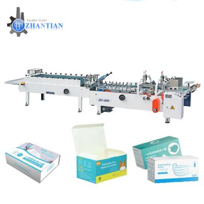 China ZH-800 Food Printing Industry Equipment Automatic Flexibility Carton Box Folder Gluer Machine for sale