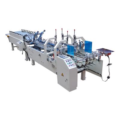 China ZH-800 food corrugated cardboard folding gluing machine carton box flexo folder gluer for popcorn boxes for sale