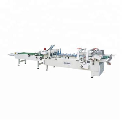 China ZH-580 Intelligent Food Memory Corrugated Cardboard Boxes Making Machine Paper Folder And Gluer Machine for sale