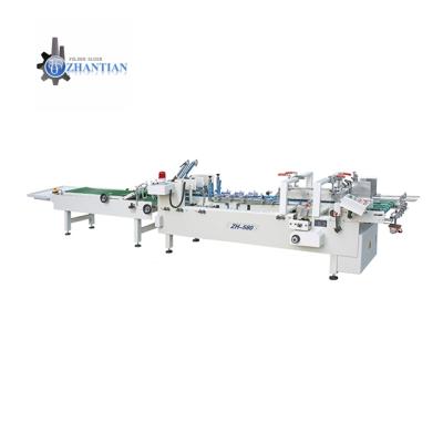 China ZH-580 New High Speed ​​Food Machines Automatic Cold Glue Cardboard Folder Gluer for sale