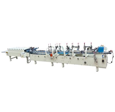 China ZH-800g food factory carton box folder gluer machine, flexo bottom lock folder gluer for sale