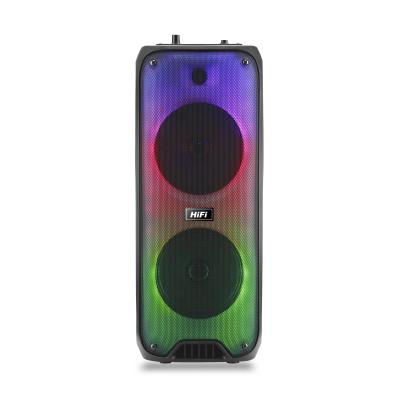 China Wireless Charger For Mobile Phone Mold Metal Mesh Private Dual 6 Inch Flame Light Speaker With Microphone Party Portable Speaker RX-6268 for sale