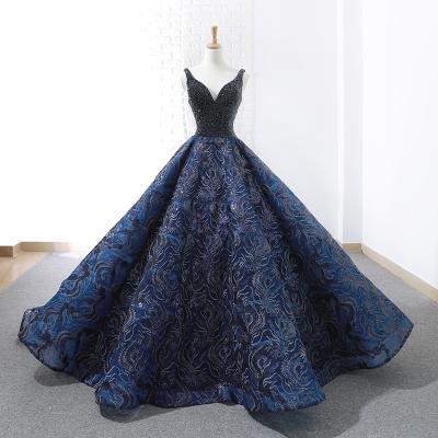 China Anti-Static Elegant Sleeveless Elegant Ball Gown Women's Vintage Ball Gown Party Evening Dresses for sale