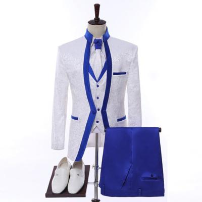 China Custom Made High Quality Groomsman Anti-Static 3 Piece Suits Wedding Suit For Men for sale