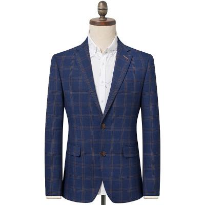 China 2021 Anti-Static Blue Mens Suit Mens Check Jackets Jacket For Man for sale