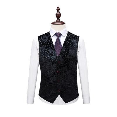 China Anti-Static Slim Style Fashion Soft Plaid Banquet Single Breasted Lapel Formal Suits Mens Casual Suits 3 Pieces for sale