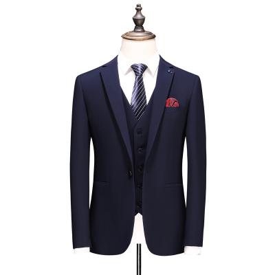 China 2019 Anti-Static Notched Lapel Single Breasted Single Three Piece Suits For Men's Business Formal Suits for sale