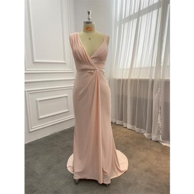 China 2021 Spaghetti Strap Anti-Static Fit Women's Bridesmaid Dresses Custom Made Long Wedding Bridesmaid Dress for sale