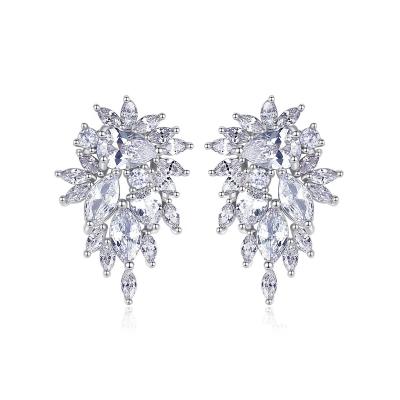 China Luxurious Casual/Sporty Style Party Bride Zircon Earrings Fashion Elegant Female Earrings for sale