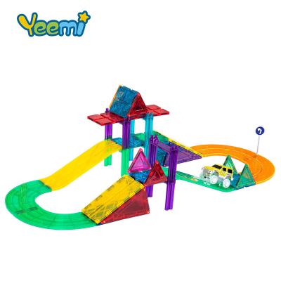 China Building Toy Factory Direct Sales Children's Competitive Creativity Building Block Magnetic Race Track Toy for sale