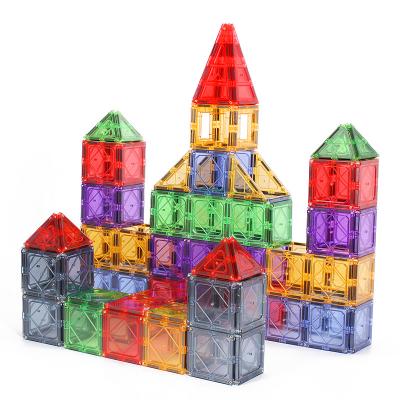 China Original Building Toy Hot Selling New Design Preschool Educational Gift Candy Colors Stacking Magnetic Tile for sale