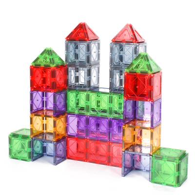 China Construction Toy New Design Cossy Magnet Tiles Building Block 76 Pcs Magnetic Tiles Blocks Building Toys Set For Children for sale