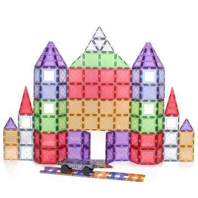 China Building Toy 76 Pcs Mini Building Blocks Set Magnetic Tiles Toys For 3 4 5 6 7 Boys 8 Year Old For Boys And Girls Plastic Magnet for sale