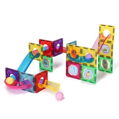 China Building Toy Factory direct sales kids learning games educational toys plastic building blocks running ball track sets for sale