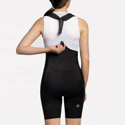 China OEM Design Breathable Custom Back Women Cycling Bibs Ladies Chamois Padded Bike Riding Bib Shorts With Back Pockets for sale