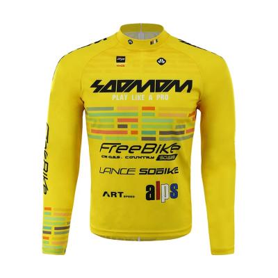 China Race Wear Antibacterial Professional Cycle Clothes Full Zip Long Sleeve Cycling Shirt Custom Cycling Jersey Top for sale