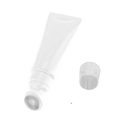 China Cosmetics Round Square Hair Care Silica Gel Brush Flat Mask Bathing Detergent Facial Lotion Pe Cream Plastic Cosmetic Tube Container for sale