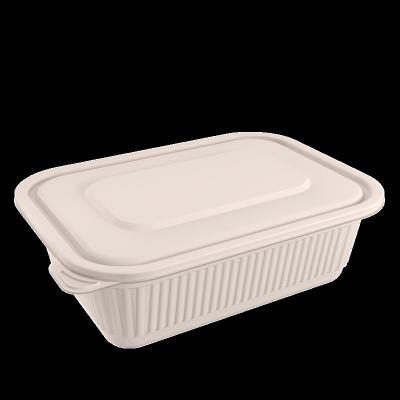 China Eco-Friendly Takeaway Disposable Biodegradable Corn Starch Lunch Box Cornstarch for sale