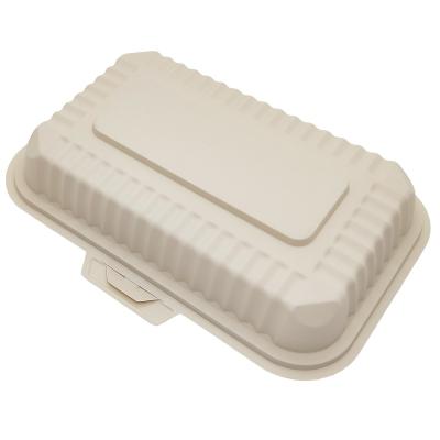 China Disposable Eco-friendly Biodegradable 3 compartment corn starch lunch box compostable with custom logo takeaway paper box plastic box for sale