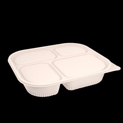 China Eco-friendly Disposable Food Grade Clamshell Food Container Cornstarch Bowl Biodegradable Cornstarch Bowl for sale