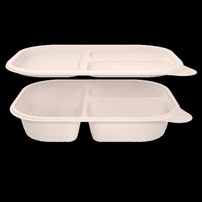 China Eco - Friendly Compostable Plastic Takeaway Container Disposable Cornstarch Bento Lunch Box for sale