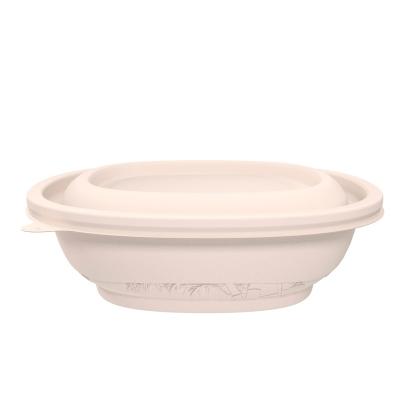 China Eco - Friendly Disposable Leakproof Lunch Container Eco - Friendly Fast Food Grocery Round Folding for sale