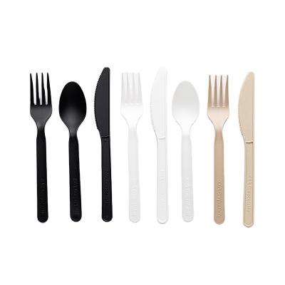 China Biodegradable Disposable Fork Spoon Knife Food Utensil Food Utensil Pla Cutlery PLA Biodegradable Cutlery for sale