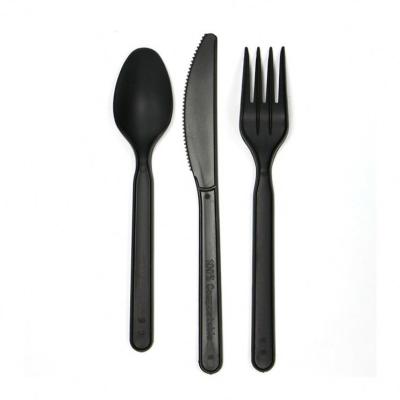 China Food Utensil Knife Fork Spoon 100% Eco Friendly Disposable Biodegradable PLA Flatware Plastic Sets for sale