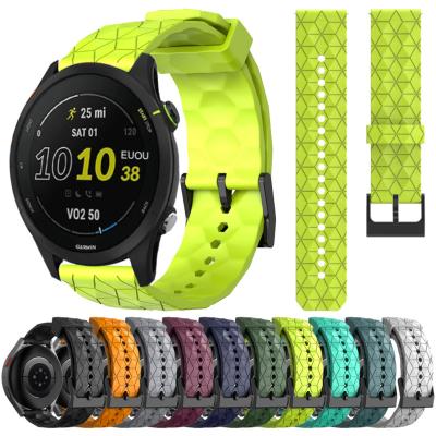 China New Soft Silicone Sports Strap 20mm 22mm Strap Accessory For Garmin Vivoactive 4/Venu 2/Forerunner 265 Music Band Wristbands for sale