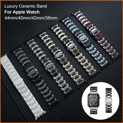 China Luxury Ceramic Strap For iWatch 8 7 6 3 42/44/45mm Wristband Men And Women Link Belt Wristbands For Apple Watch Ultra 8 Band 49mm for sale