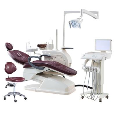 China New Luxury Complete Mobile Clinic Hospital Mobile Dental Equipment Metal Dental Chair Set Chair Dental Unit for sale