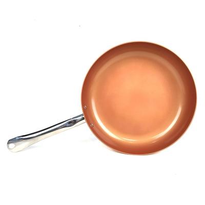 China Cookware Sustainable Premium Aluminum Dish For Even Heating Dishwasher Oven Safe Wok Pan Frying Filters Cooking Copper Collection for sale