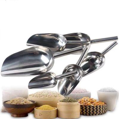 China Sustainable Barware Stainless Steel Multifunctional Food Candy Scoop Commercial Metal Ice Scoop for sale