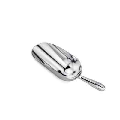 China Sustainable Hot Selling Amazon Bar Accessory Stainless Steel Round Bottom Ice Scooper for sale