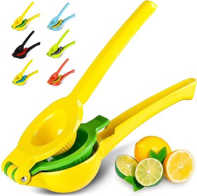 China Hot Selling Amazon Viable 2 in 1 Professional Kitchen Tool Hand Fruit Citrus Squeezer Metal Lemon Lime Squeezer Manual Squeezer for sale