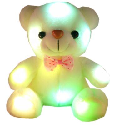 China Home Decoration Gifts Wholesale Shiny Teddy Bear Plush Toy Plush Toy With Light Colorful Light Birthday Gifts for sale