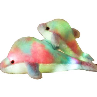 China Special Decoration Gifts Home Sale You LED Dolphins Plush Toy Stuffed Ocean Animals Soft Plush Toy Pillow With Nights Glow Ideal Birthday for sale