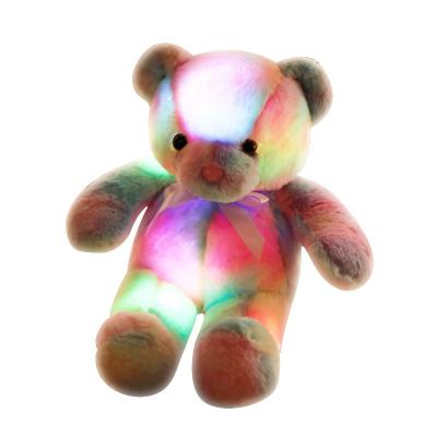 China Home Decoration Gifts Selling New Creative Light Up Colorful LED Teddy Bear Plush Shinny Cute Teddy Bear Stuffed Toy Stuffed Animal Toy With Light for sale